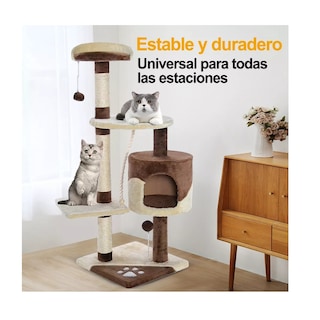 Foto 2 | Arbol Trepador Rascador Para Gatos Eo Safe Imports Esi-10848 Beige