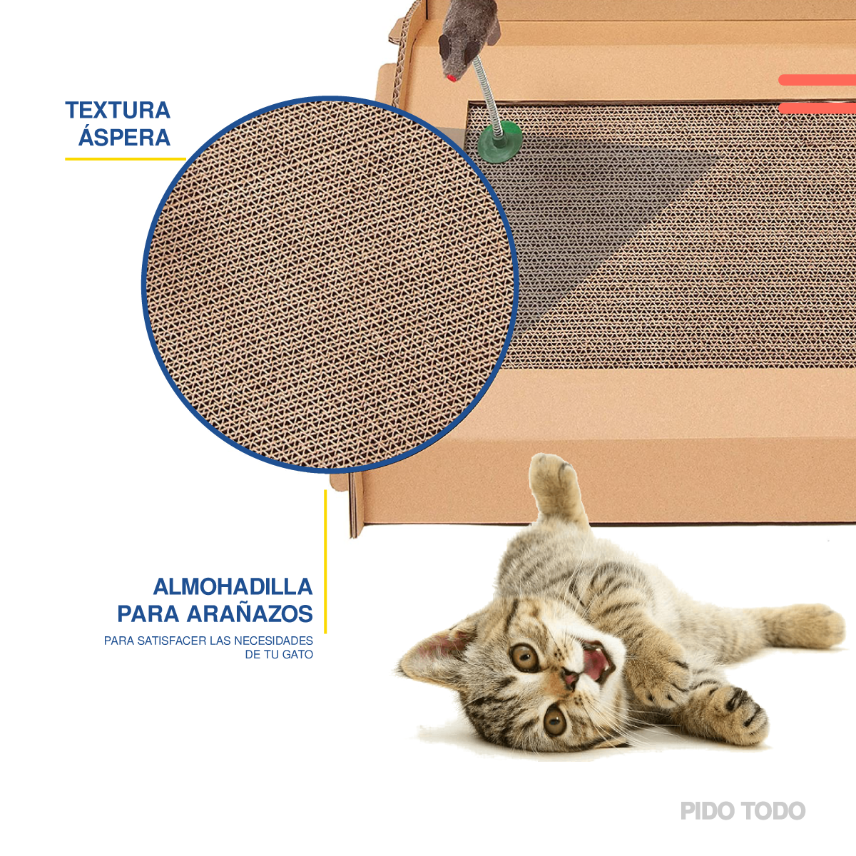Foto 5 | Casa Cama Rascador Poli Pets PP-CCPGCR de Cartón Corrugado para Mascota