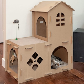 Foto 7 | Casa Cama Rascador Poli Pets PP-CCPGCR de Cartón Corrugado para Mascota