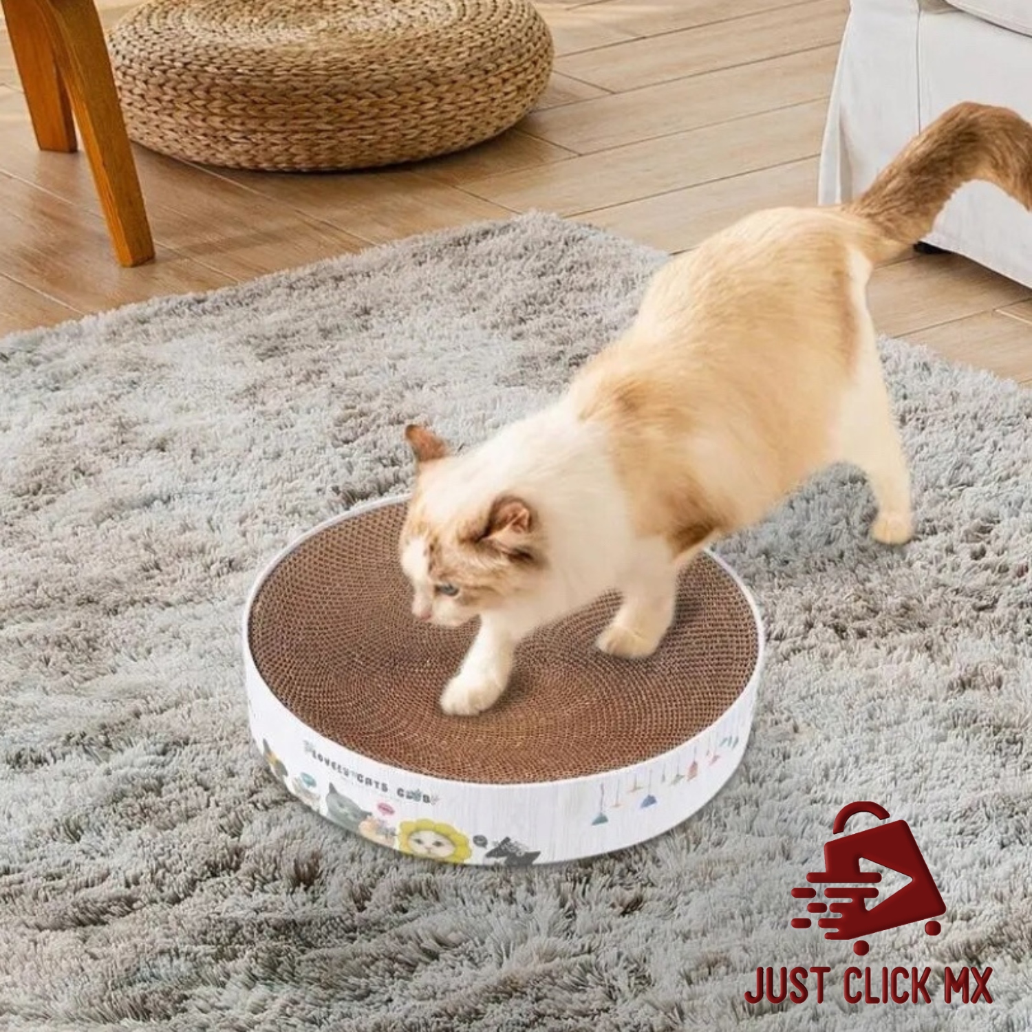 Foto 5 | Rascador Redondo Para Gato JustClick MX