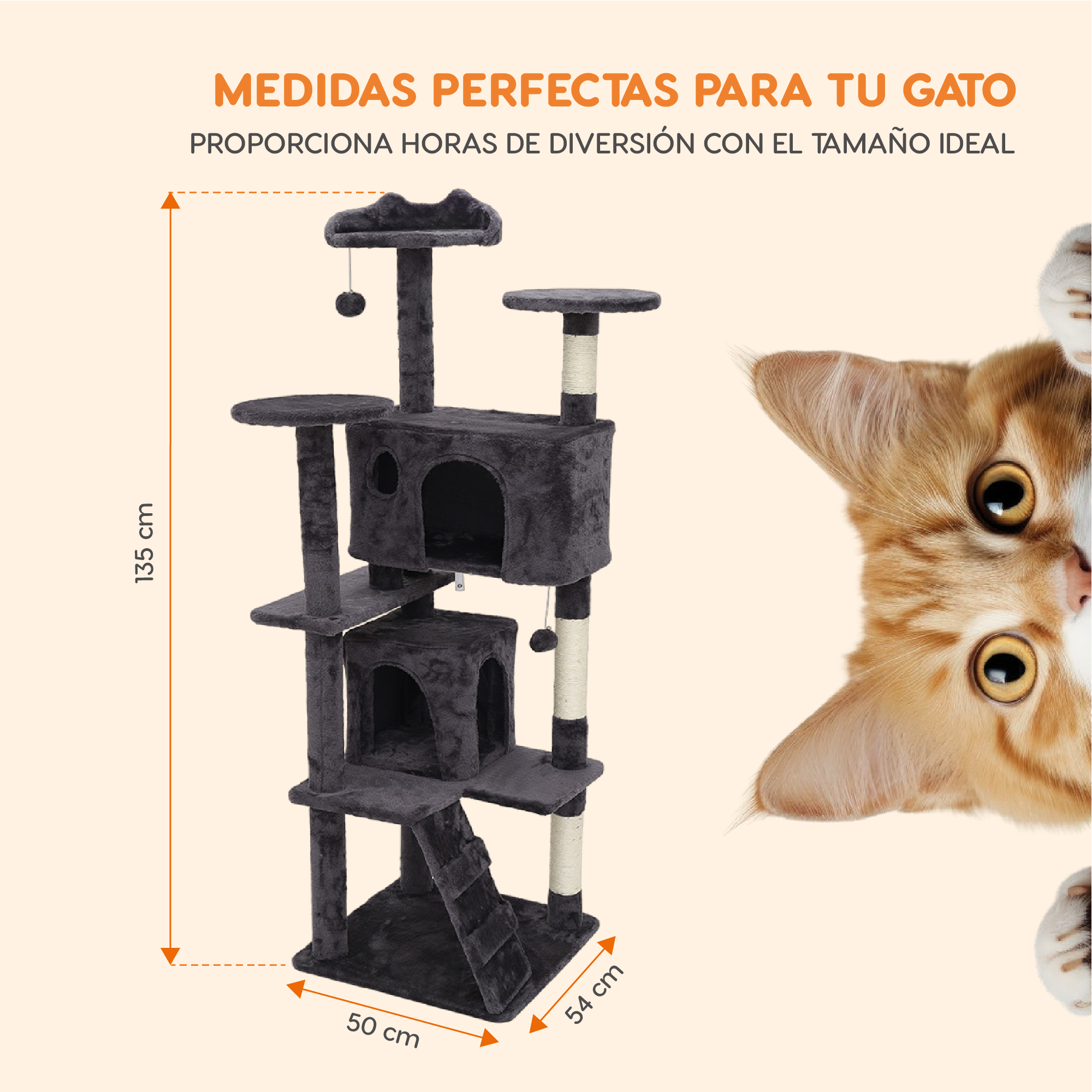 Foto 3 pulgar | Mueble Rascador Poli Pets 55'' Korat para Gato