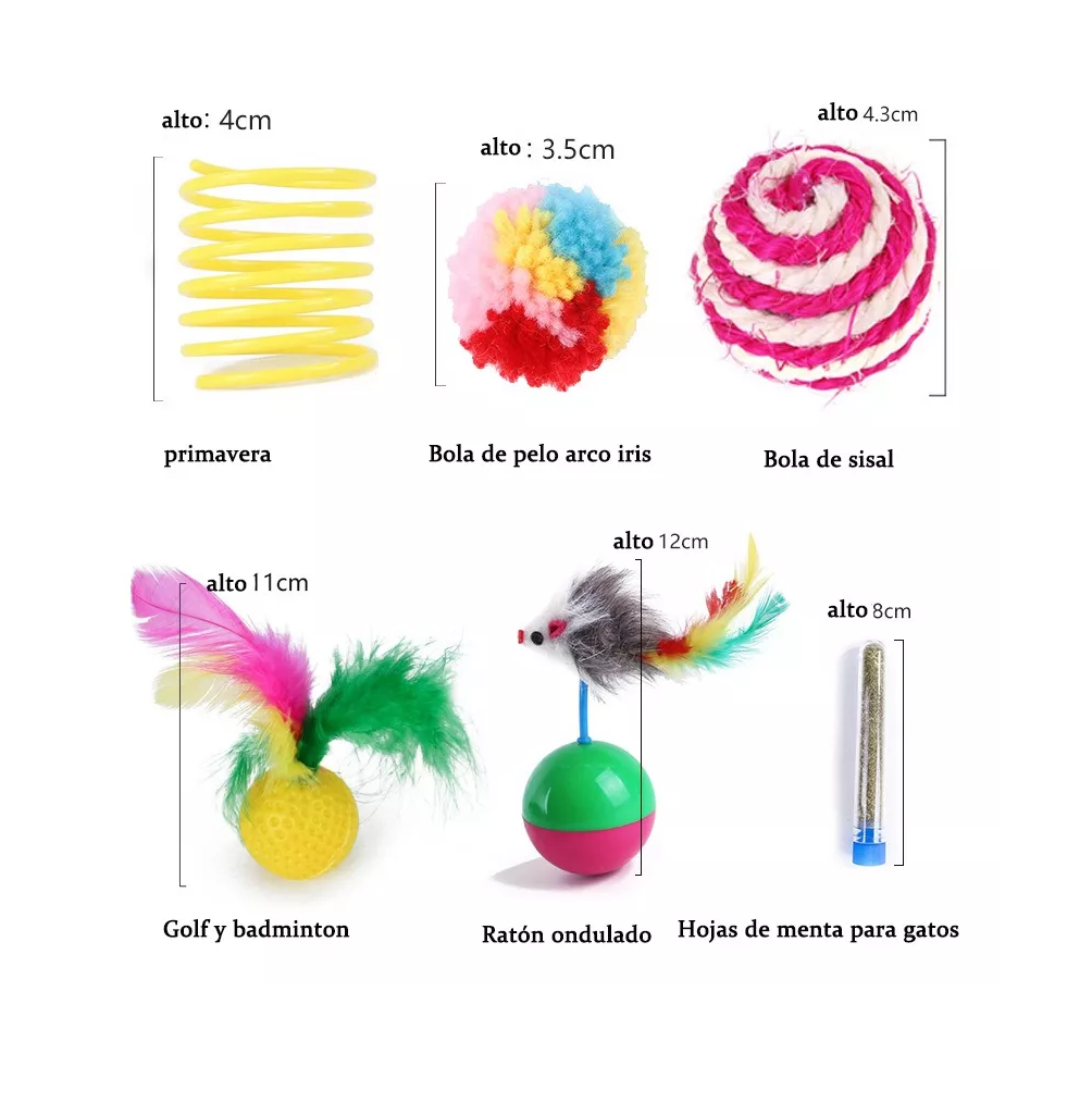 Foto 4 pulgar | Juguetes Para Gatos 30 Pcs  Con Túnel Negro Azul