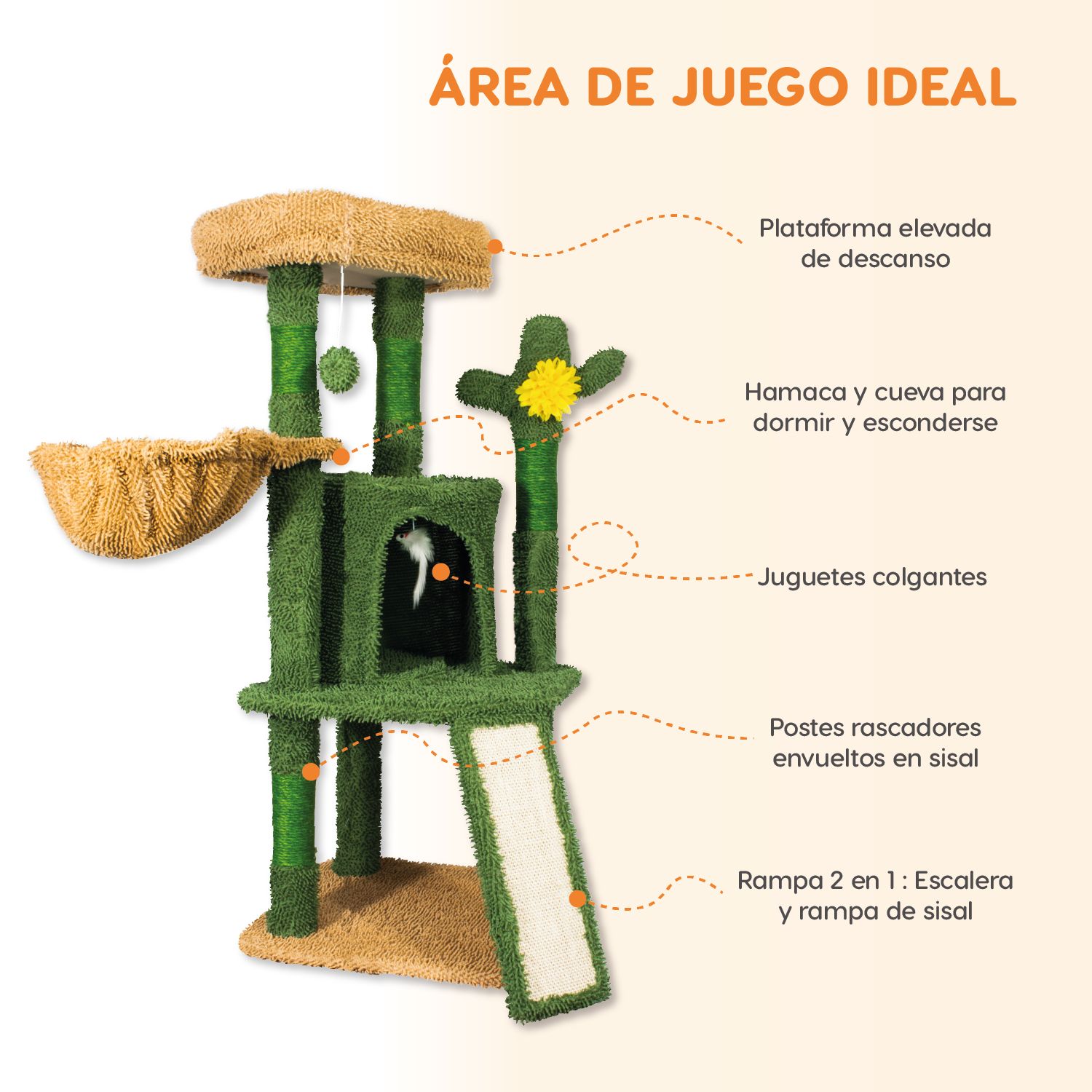 Foto 2 | Mueble Rascador Para Gato 42in Bombay