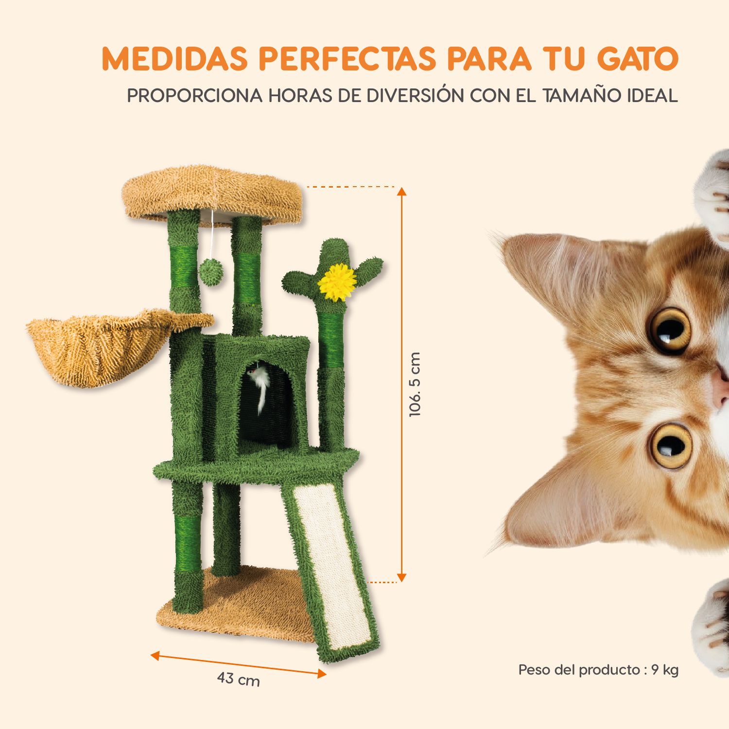 Foto 3 | Mueble Rascador Para Gato 42in Bombay