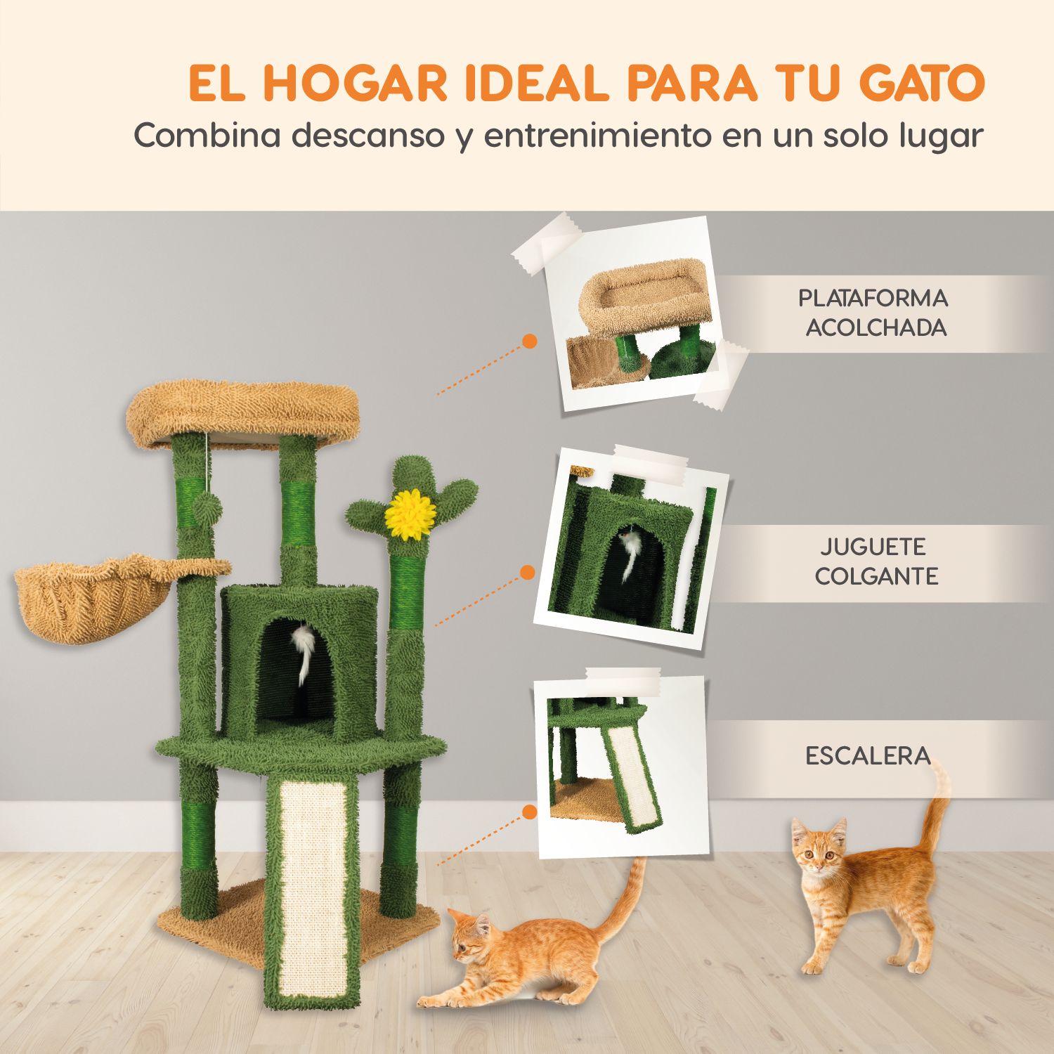 Foto 5 | Mueble Rascador Para Gato 42in Bombay