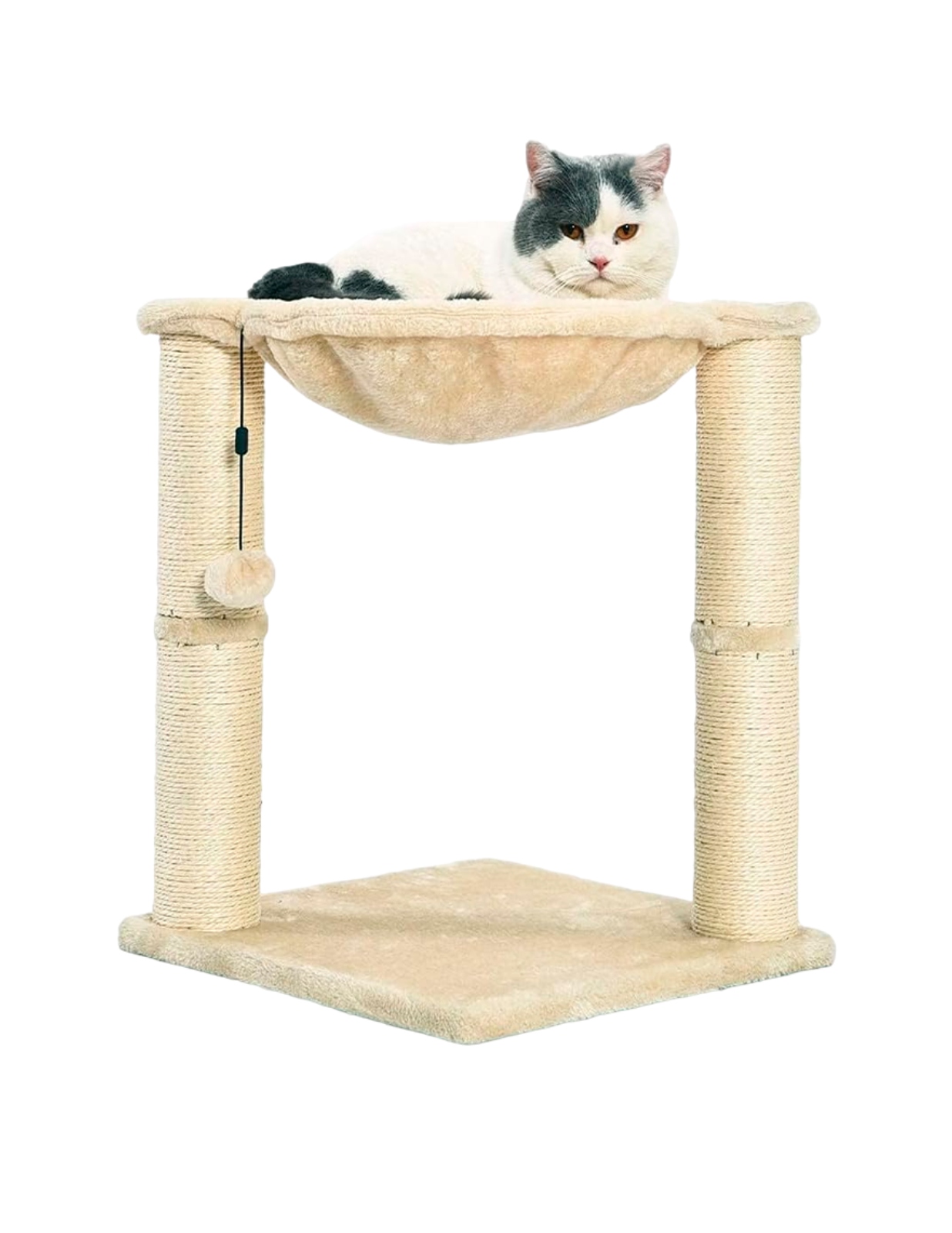 Foto 4 pulgar | Hamaca Para Gato Con Rascador 50 Cm Beige Bluelander