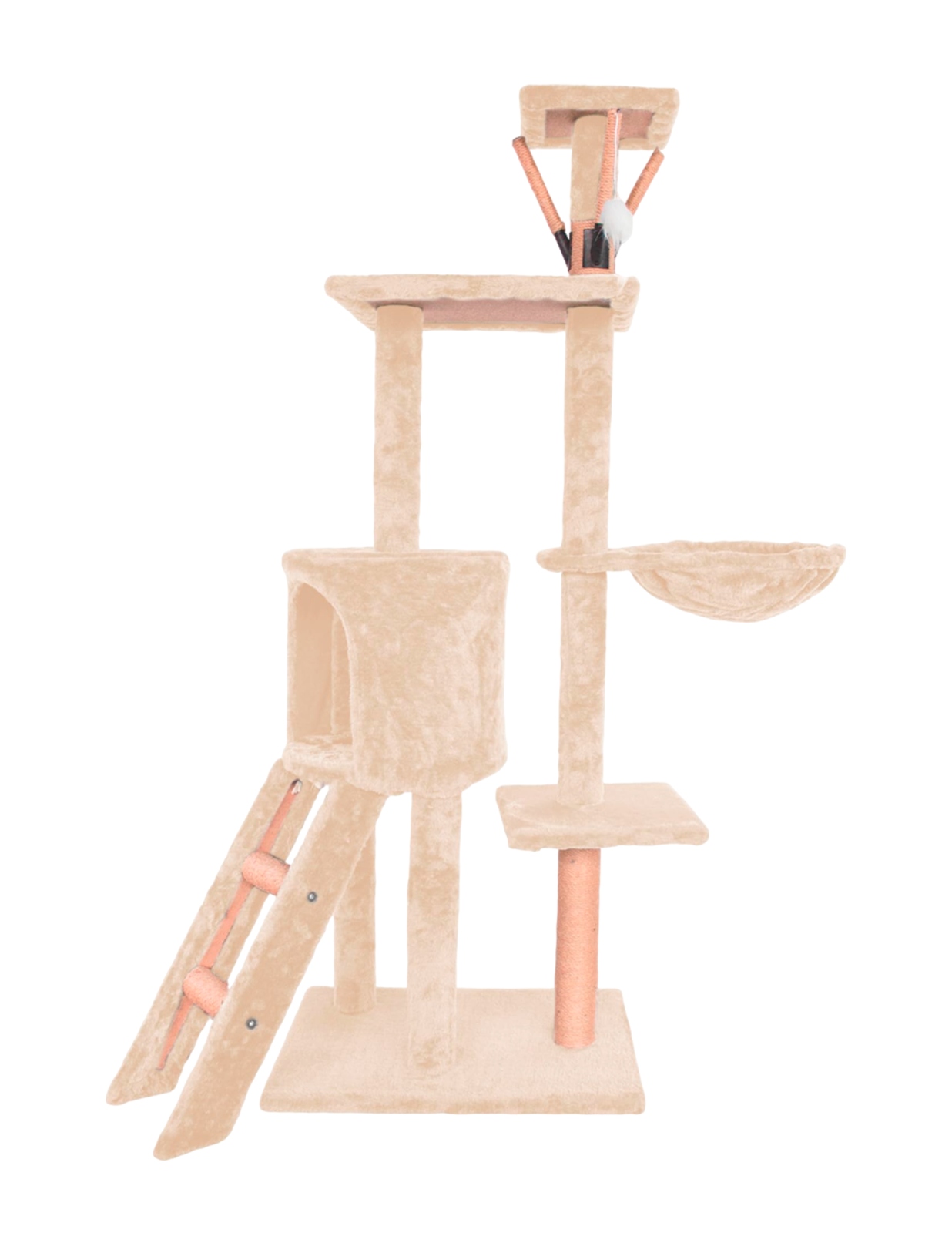 Torre Para Gatos De 1.4 M Con Rascador Beige Bluelander