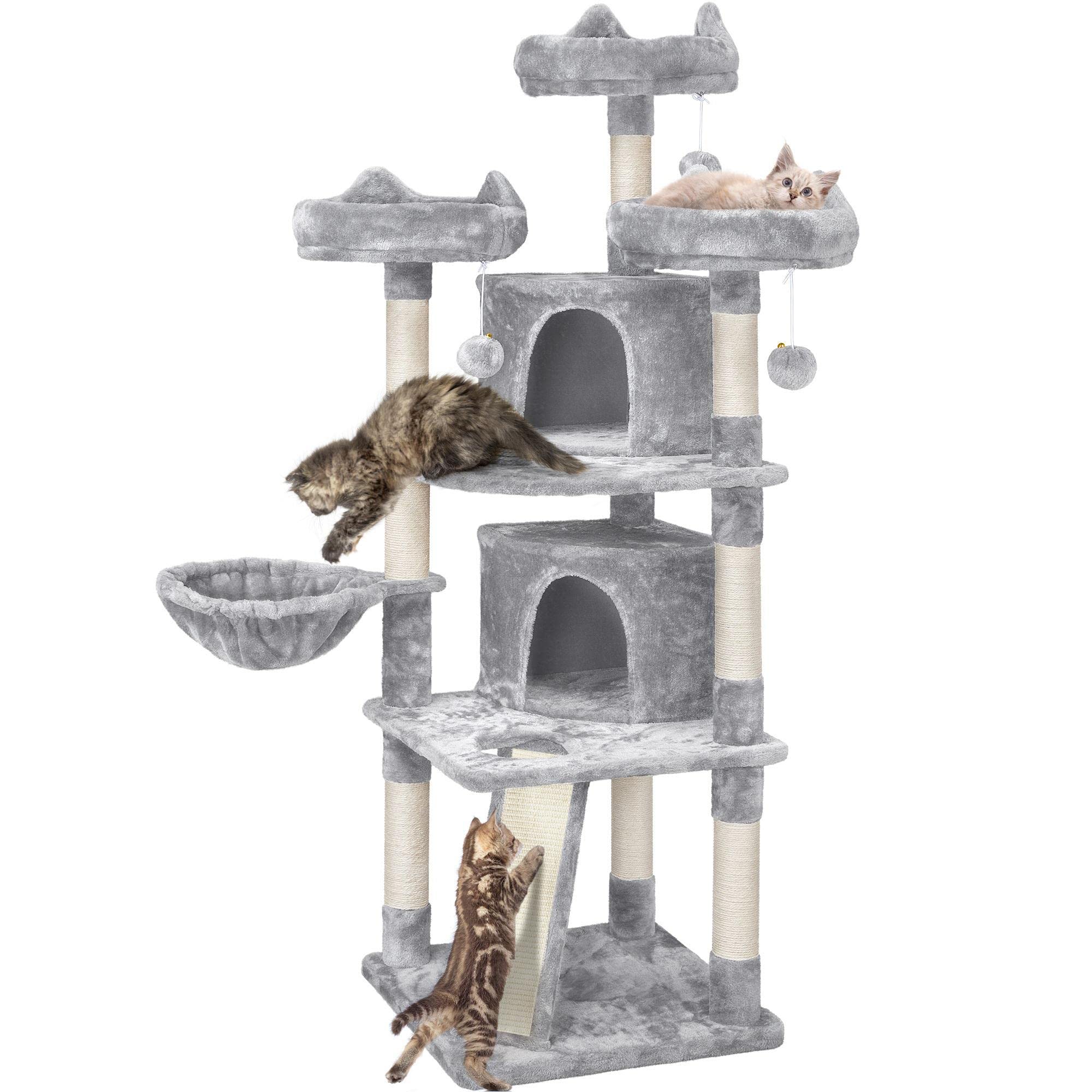 Foto 2 pulgar | Torre Grande Cat Tree Yaheetech De Varios Niveles, 174 Cm, Gris Claro - Venta Internacional.