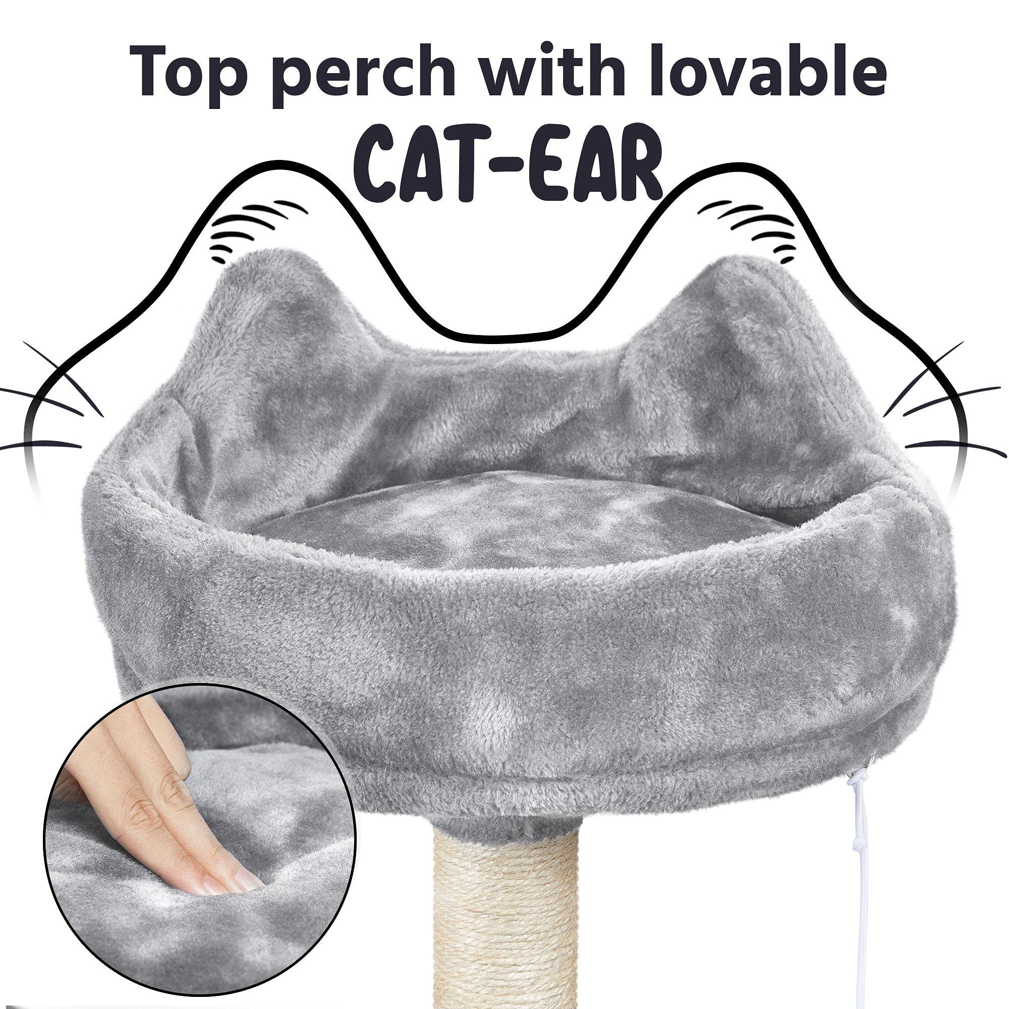 Foto 5 pulgar | Torre Grande Cat Tree Yaheetech De Varios Niveles, 174 Cm, Gris Claro - Venta Internacional.