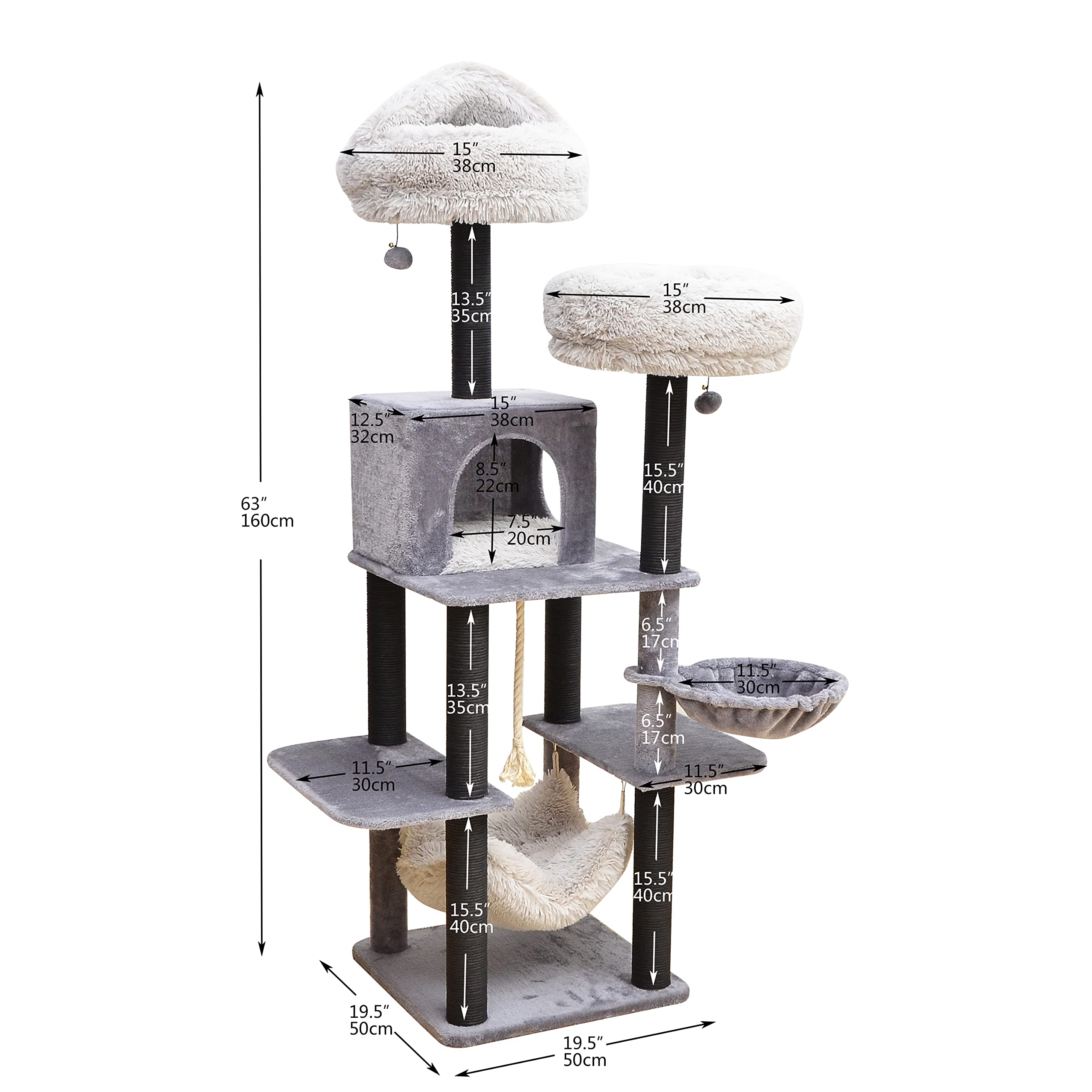 Foto 2 | Torre Para Gatos Cat Tree Catry Babylon Con Hamaca Y Rascadores - Venta Internacional.