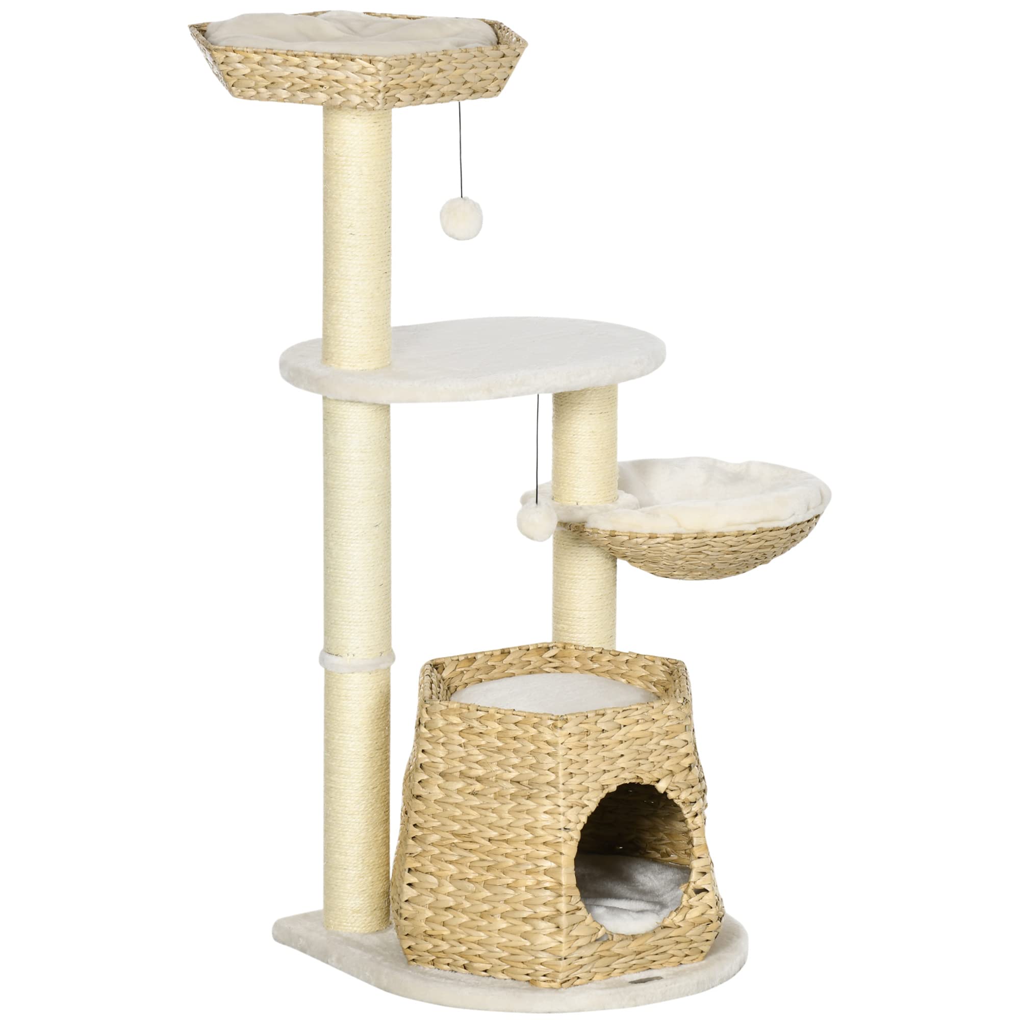 Centro De Actividades Cat Tree Pawhut 47 Kitty Para Gatos De Menos De 10 Libras - Venta Internacional.