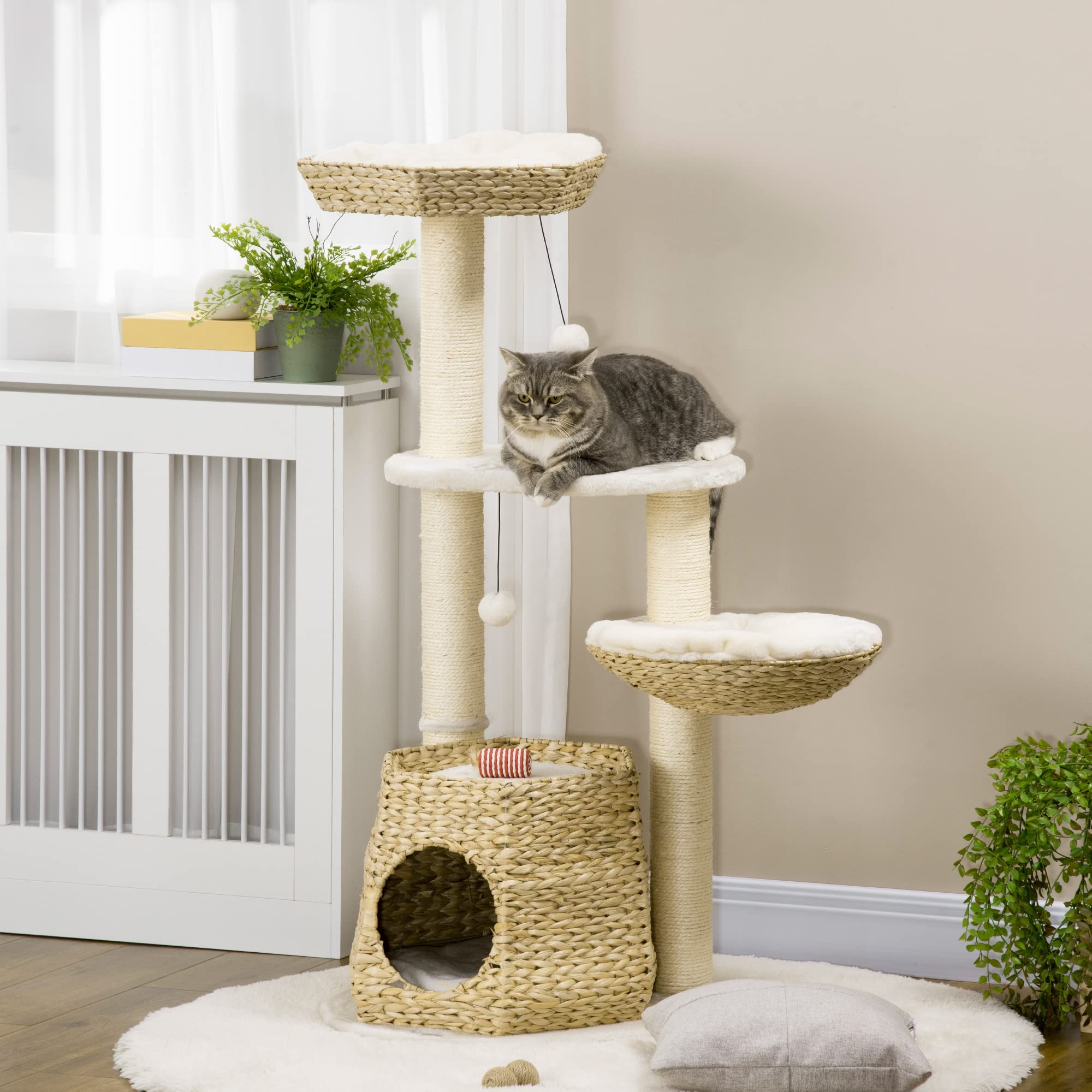 Foto 3 pulgar | Centro De Actividades Cat Tree Pawhut 47 Kitty Para Gatos De Menos De 10 Libras - Venta Internacional.