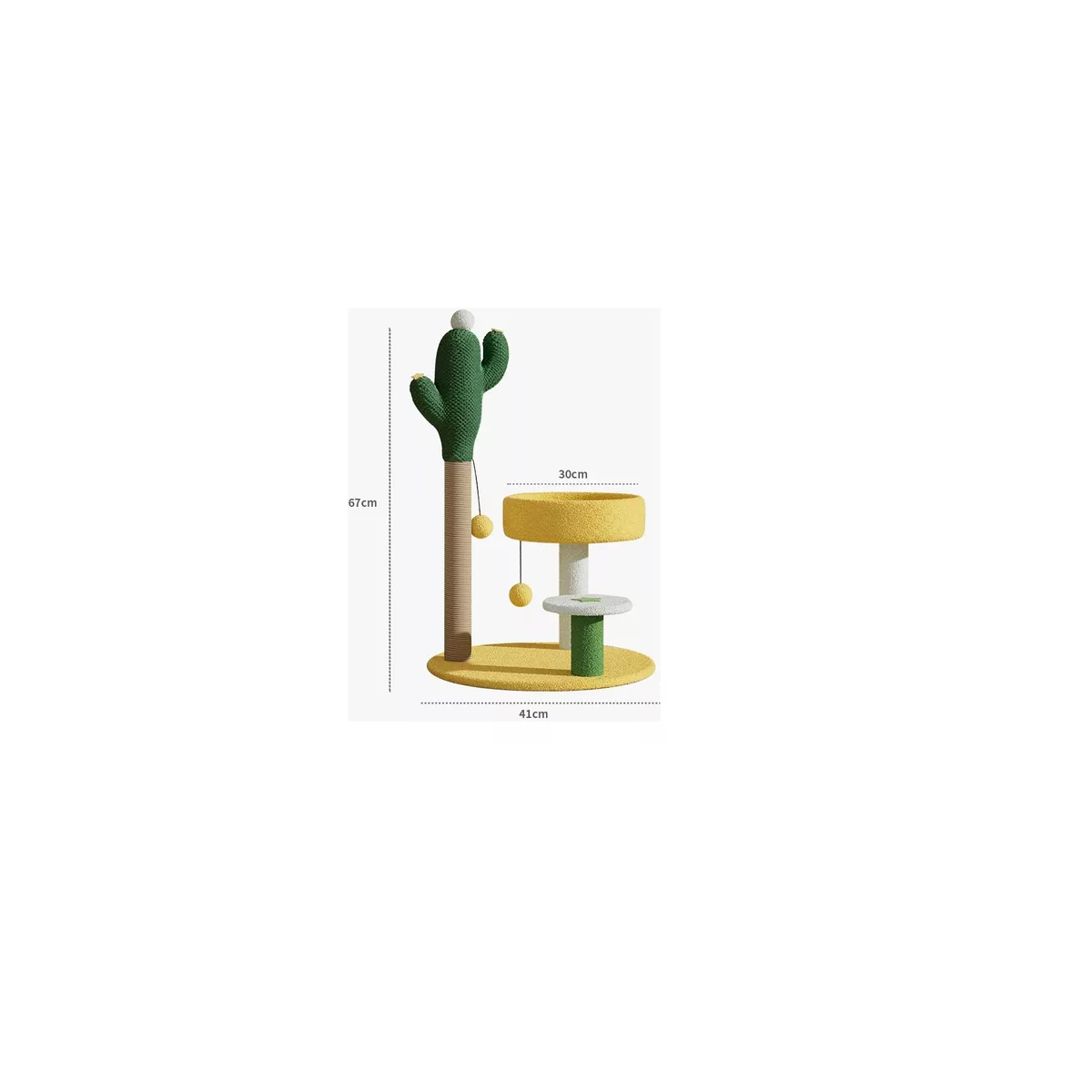 Foto 2 | Rascador Para Gato Con Pelota De Juguete Y Plataforma Cactus Eo Safe Imports Esi-15105 Multicolor
