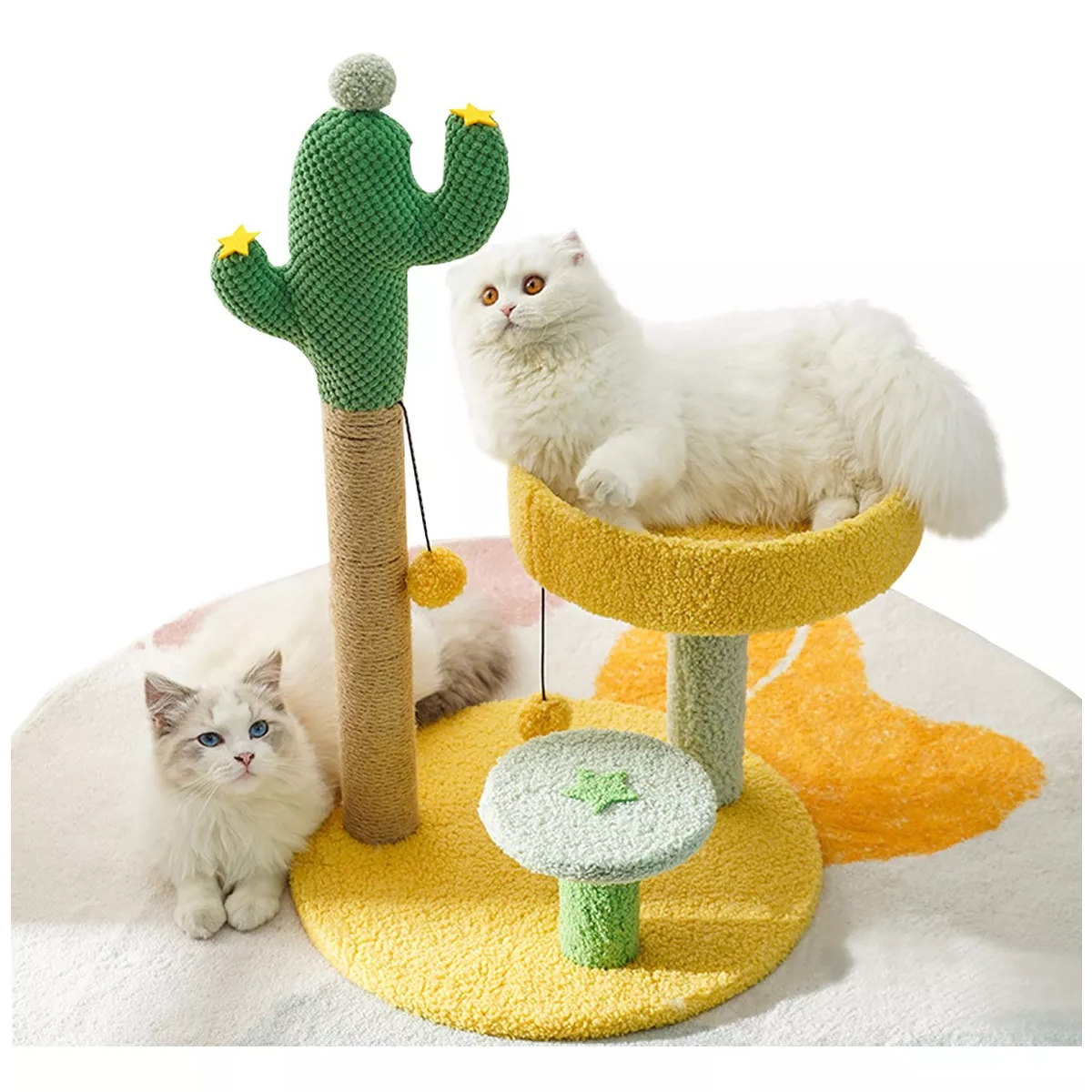 Foto 4 pulgar | Rascador Para Gato Con Pelota De Juguete Y Plataforma Cactus Eo Safe Imports Esi-15105 Multicolor