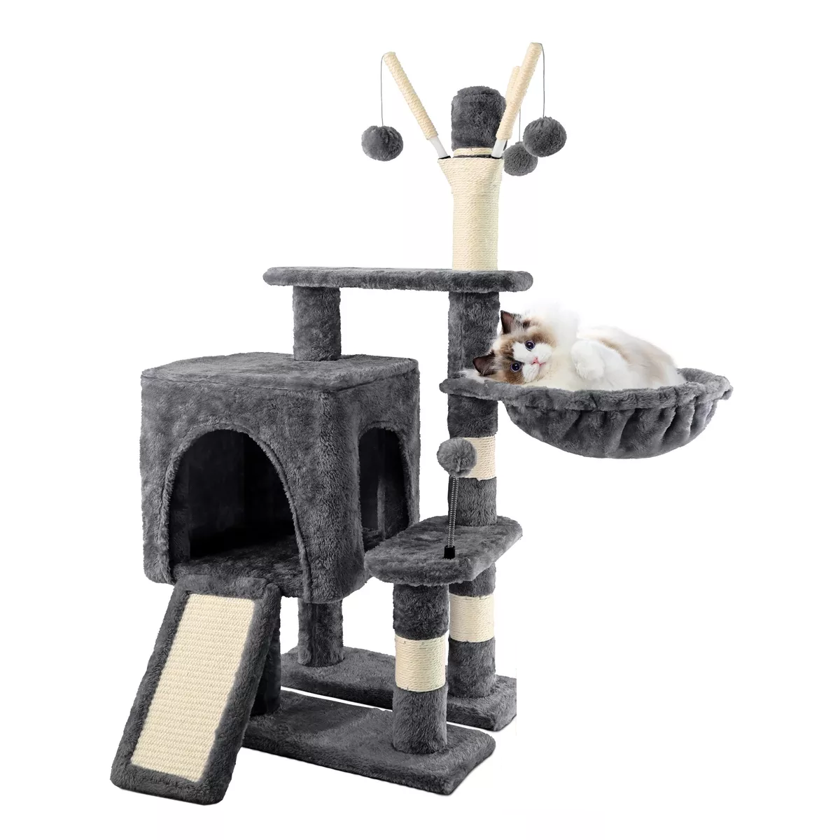 Arbol Para Gato Casa Torre Rascadores Juegos  Eo Safe Imports Esi-15103 Gris