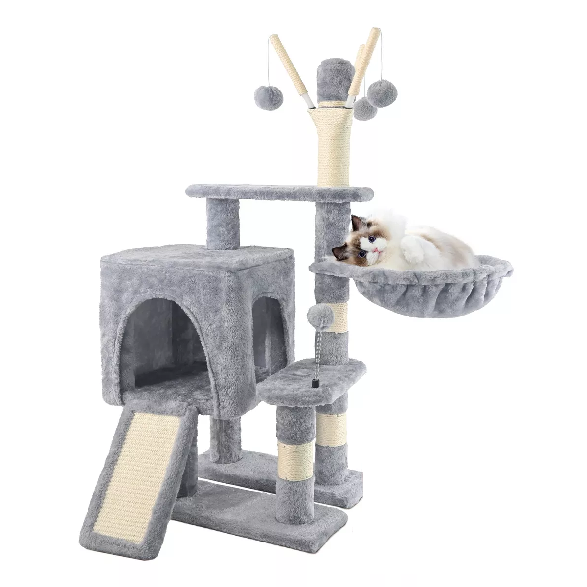 Arbol Para Gato Casa Torre Rascadores Juegos Eo Safe Imports Esi-15102 Gris