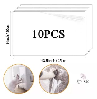 Foto 4 | Protector Antirrasguños De Gato Para Muebles, 10 Piezas Transparente