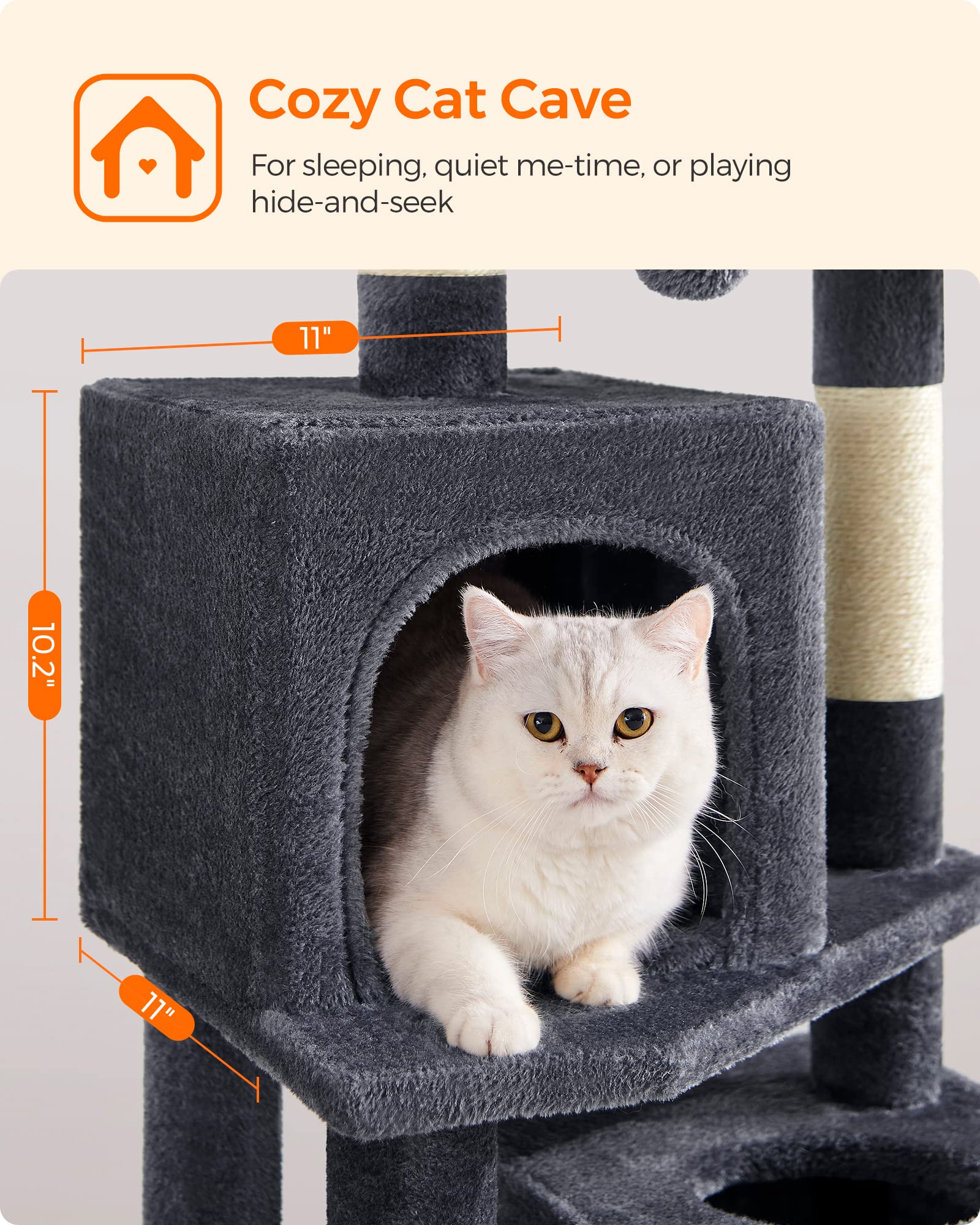 Foto 5 | Torre Para Gatos Cat Tree Feandrea Para Gatos De Interior Con Rascador