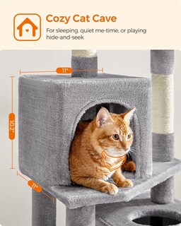 Foto 4 | Torre Para Gatos Cat Tree Feandrea Para Gatos De Interior Con Rascador