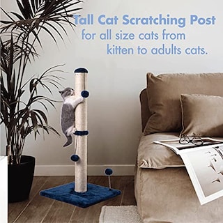 Foto 3 | Rascador Para Gatos Mecool Basics Premium, 86 Cm De Alto, Azul Marino - Venta Internacional.