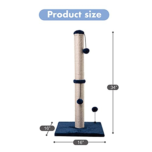 Foto 6 pulgar | Rascador Para Gatos Mecool Basics Premium, 86 Cm De Alto, Azul Marino - Venta Internacional.