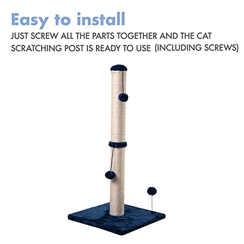 Foto 8 pulgar | Rascador Para Gatos Mecool Basics Premium, 86 Cm De Alto, Azul Marino - Venta Internacional.