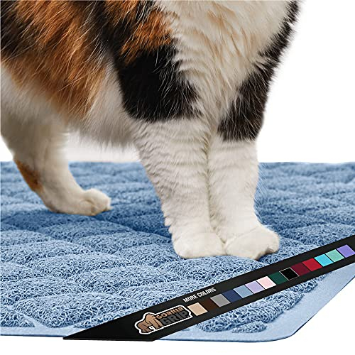 Alfombrilla Para Gatos Gorilla Grip, Gruesa, 35 X 23 Cm, Azul Claro - Venta Internacional.