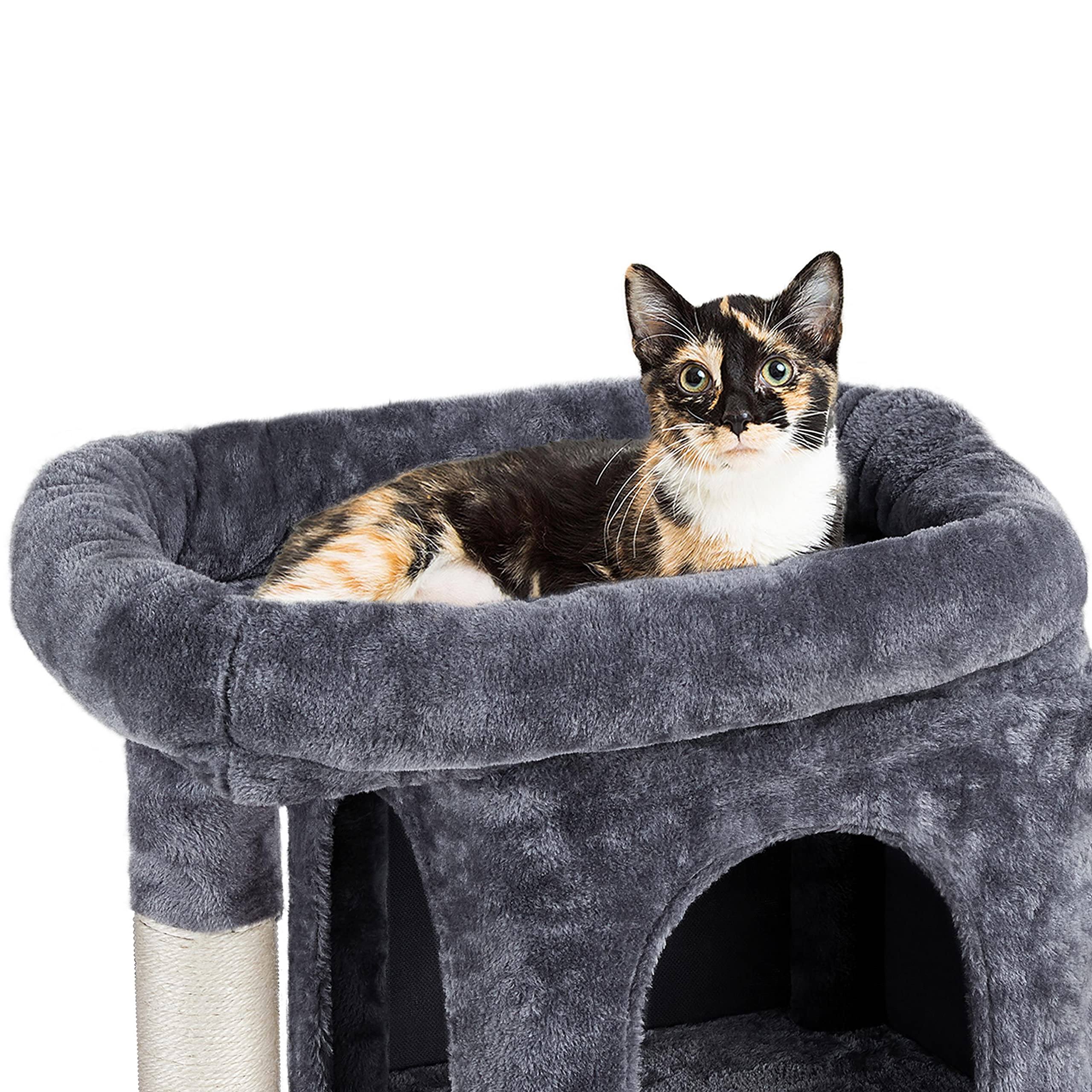 Foto 4 pulgar | Torre Cat Tree Yaheetech De 85 Cm Con 2 Cómodos Peluches Para Gatos De Interior - Venta Internacional.