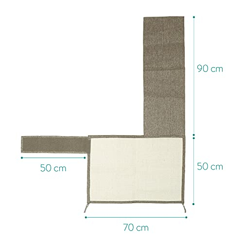 Foto 5 pulgar | Protector De Sofá Cat Scratch Mat Navaris Sisal, Color Marrón Claro - Venta Internacional.