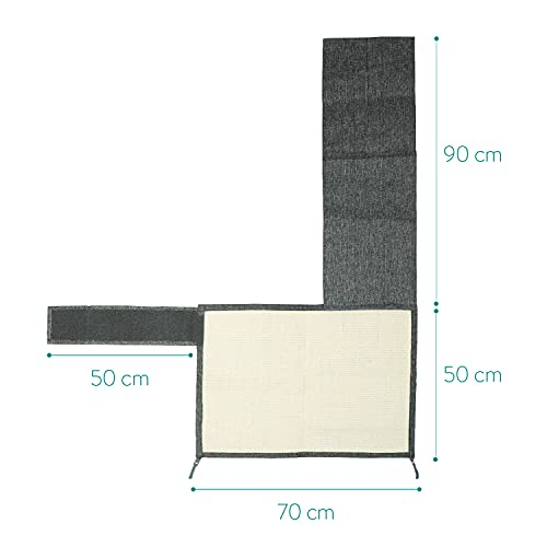 Foto 5 pulgar | Protector De Sofá Cat Scratch Mat Navaris Sisal Gris Oscuro - Venta Internacional.