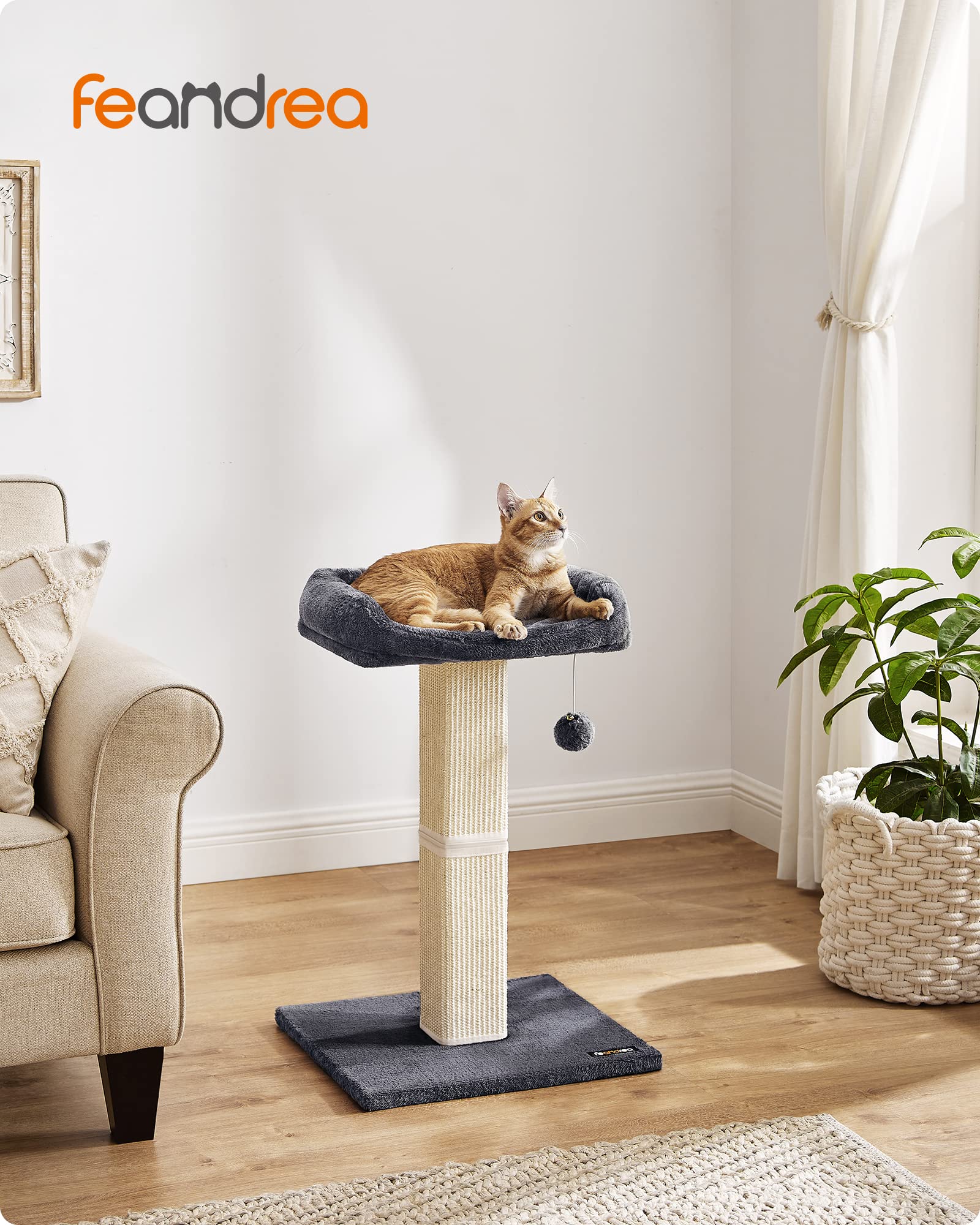Foto 3 pulgar | Rascador Para Gatos Feandrea Con Percha Y Rascador De Sisal - Venta Internacional.