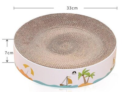 Foto 2 | Almohadillas Para Rascar Gatos Sanlin Beans, Cartón Duradero, 33 Cm X 7 Cm - Venta Internacional.