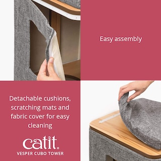 Foto 6 | Cat Tree Catit Vesper Cubo Cat Tower Stone 52094 - Venta Internacional.