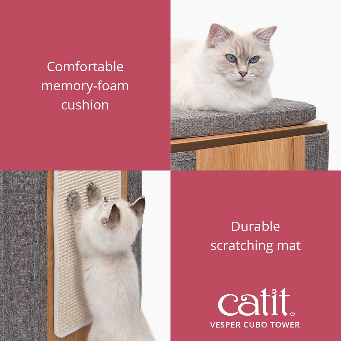 Foto 7 | Cat Tree Catit Vesper Cubo Cat Tower Stone 52094 - Venta Internacional.