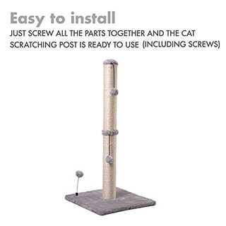 Foto 7 | Rascador Para Gatos Mecool Basics Premium, 86 Cm De Alto, Gris - Venta Internacional.
