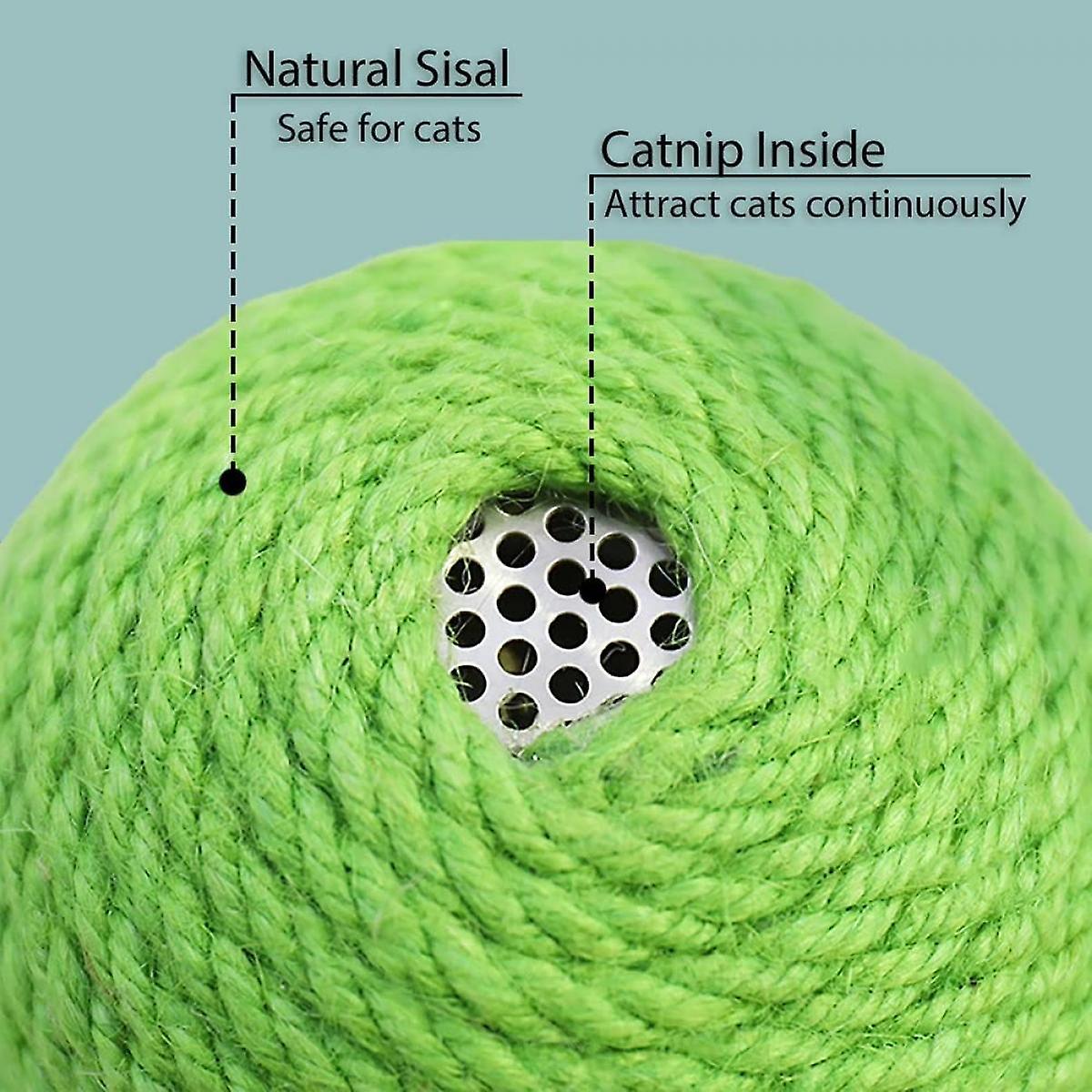 Foto 5 pulgar | Juguete Rascador Para Gatos Huoguo, Bonito Cactus Con Bola De Sisal Y Hierba Gatera - Venta Internacional.