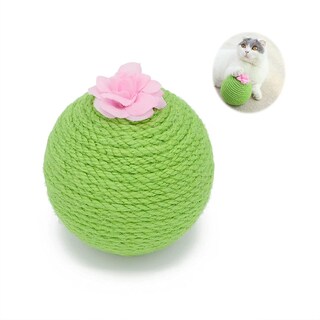 Foto 5 | Juguete Rascador Para Gatos Huoguo, Bonito Cactus Con Bola De Sisal Y Hierba Gatera - Venta Internacional.