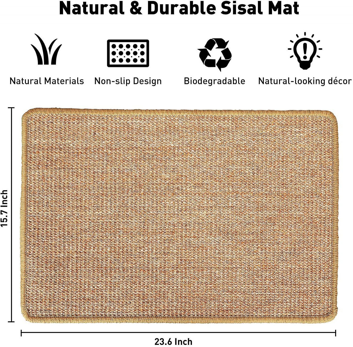 Foto 2 pulgar | Alfombrilla Rascadora Para Gatos Sanlin Beans, Sisal Natural, 60 X 40 Cm - Venta Internacional.