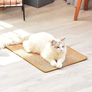 Foto 3 | Alfombrilla Rascadora Para Gatos Sanlin Beans, Sisal Natural, 60 X 40 Cm - Venta Internacional.