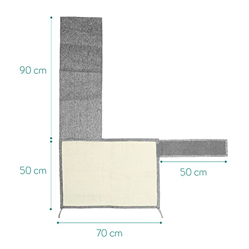 Foto 5 pulgar | Protector De Sofá Cat Scratch Mat Navaris Sisal Gris Claro - Venta Internacional.