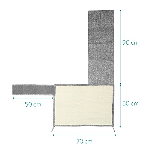Foto 5 pulgar | Protector De Sofá Cat Scratch Mat Navaris Sisal Gris Claro - Venta Internacional.