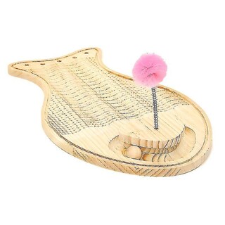 Foto 1 | Tabla De Rascar Para Mascotas De Madera Para Gatos Huoguo Con Bola Interactiva - Venta Internacional.