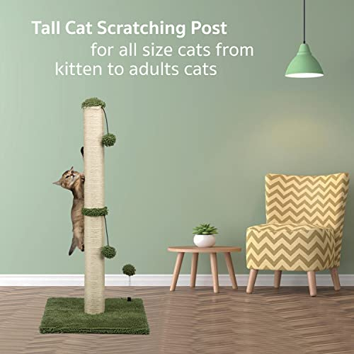 Foto 6 pulgar | Rascador Para Gatos Mecool Basics Premium, 86 Cm De Alto, Color Verde - Venta Internacional.