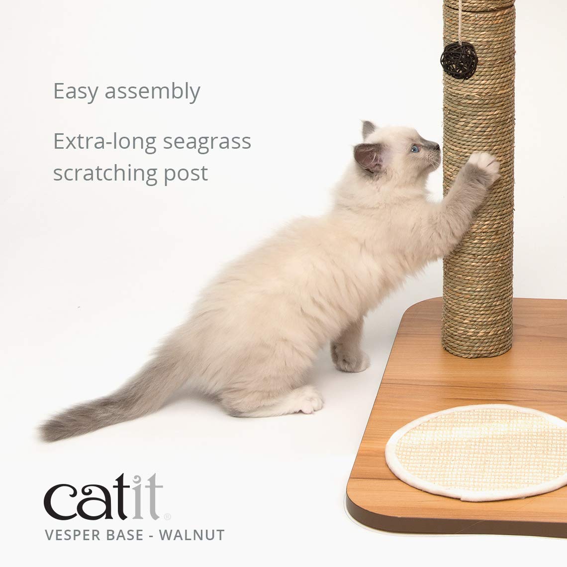 Foto 4 pulgar | Cat Tree Catit Vesper Base Walnut Con Postes Para Rascar - Venta Internacional.