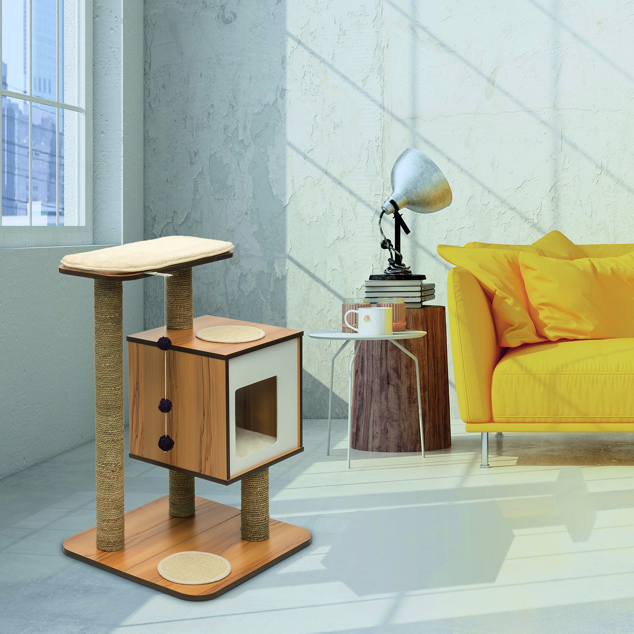 Foto 8 pulgar | Cat Tree Catit Vesper Base Walnut Con Postes Para Rascar - Venta Internacional.