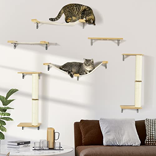 Foto 2 | Estantes Únicos Para Gatos Cat Tree Pawhut De 8 Niveles Con Hamacas - Venta Internacional.