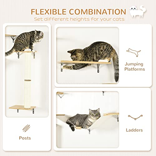 Foto 6 pulgar | Estantes Únicos Para Gatos Cat Tree Pawhut De 8 Niveles Con Hamacas - Venta Internacional.