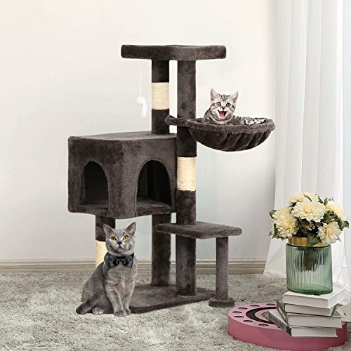 Foto 3 pulgar | Árbol Para Gatos Bestpet De 91 Cm De Altura Con Rascador Y Hamaca Oscura - Venta Internacional.