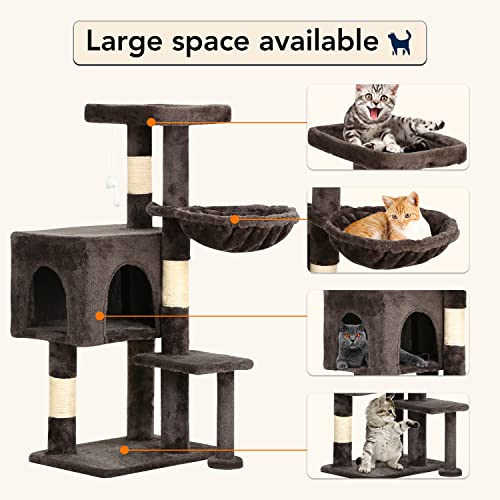 Foto 4 pulgar | Árbol Para Gatos Bestpet De 91 Cm De Altura Con Rascador Y Hamaca Oscura - Venta Internacional.