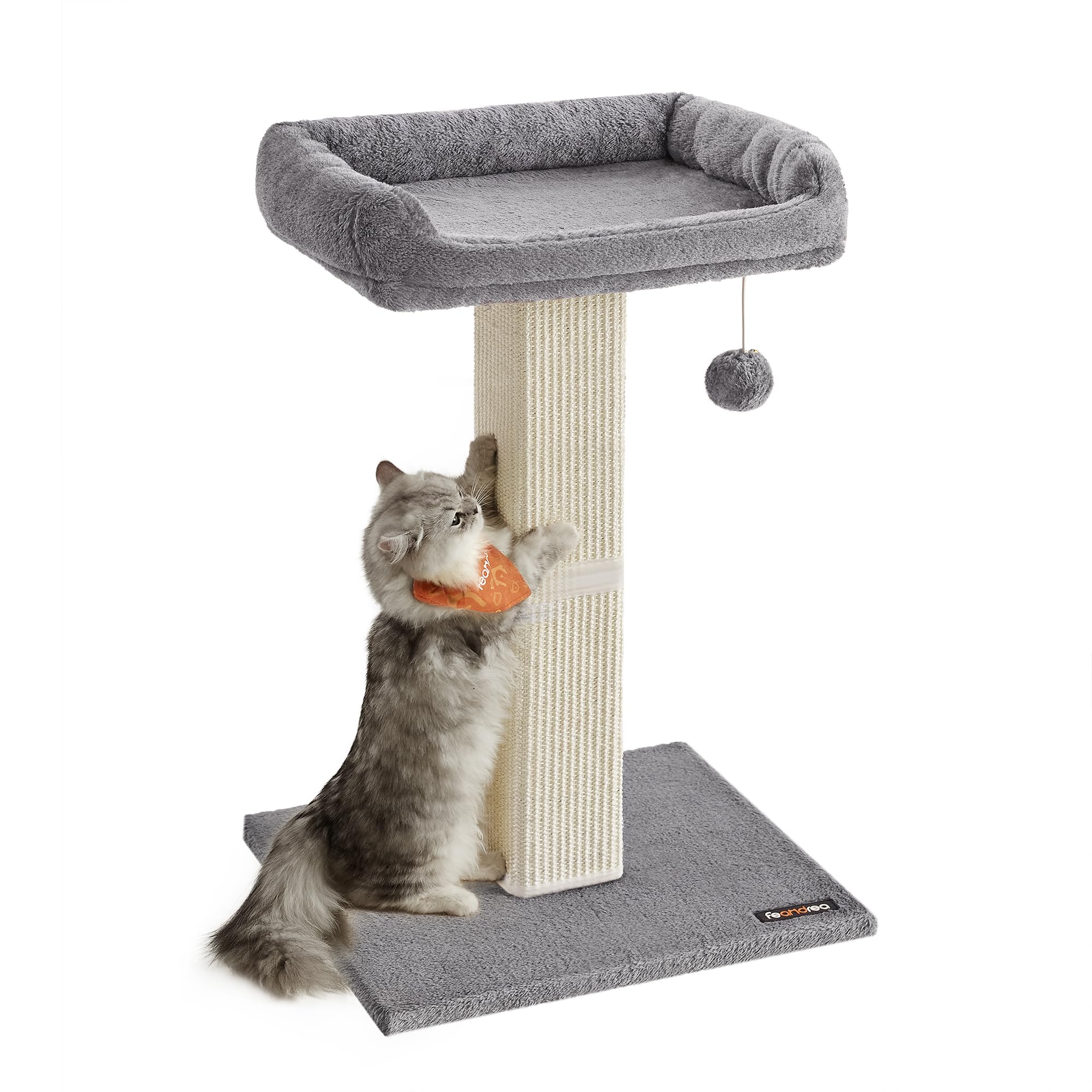 Rascador Feandrea Para Gatos Con Percha De Felpa Y Sisal